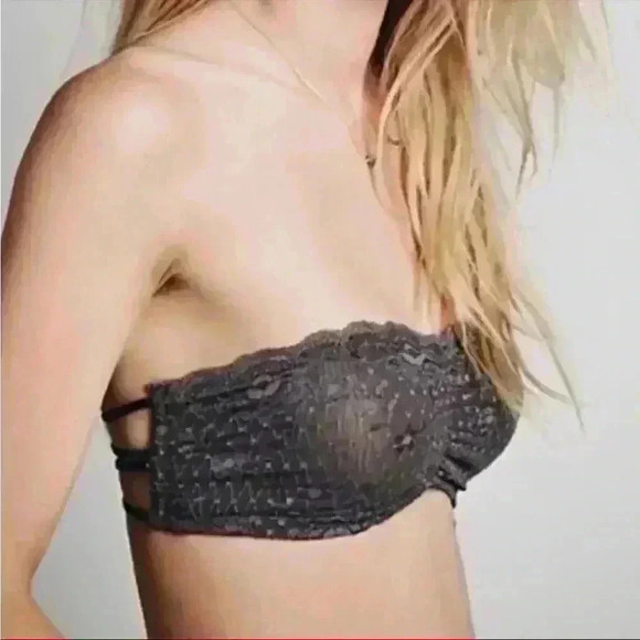 FREE PEOPLE Essential Lace Bandeau Bra Brick Red In Size Small - Picture 4 of 6
